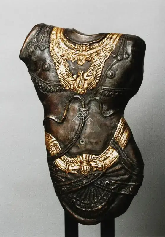 Enas, M.J. (Artist). Male Torso (Inspired From Chola Bronze Plate). Bronze, 2005 | Sculpture | FineArts | 00897376