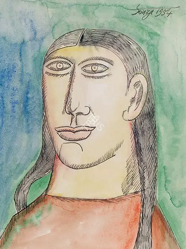 Souza, F.N. (Artist). Untitled, 1954 | Painting