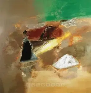 Shreshtha, Laxman (Artist). Untitled. Oil on canvas, n.d. | Painting  | 00880590