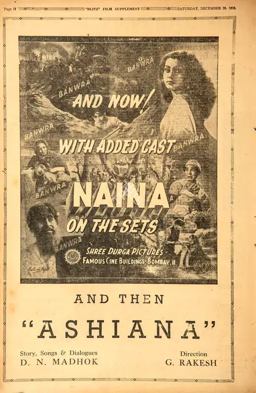 Naina . In Blitz - Asia's Foremost News Magazine. p. 18. Bombay: R.K. Karanjia, 30 December 1950 | Film Review | CinemaEducation | 00143765