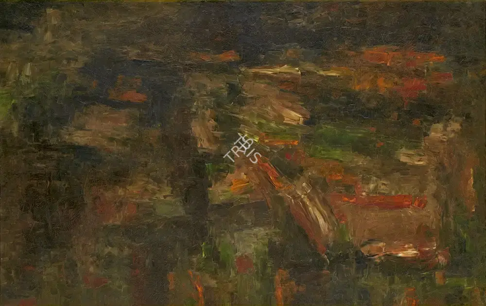 Adimoolam, K.M. (Artist). "Land Reflects", 1991 | Painting