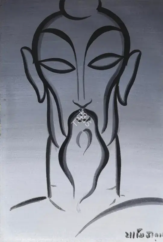 Roy, Jamini (Artist). Untitled (Holy Man), n.d. | Painting