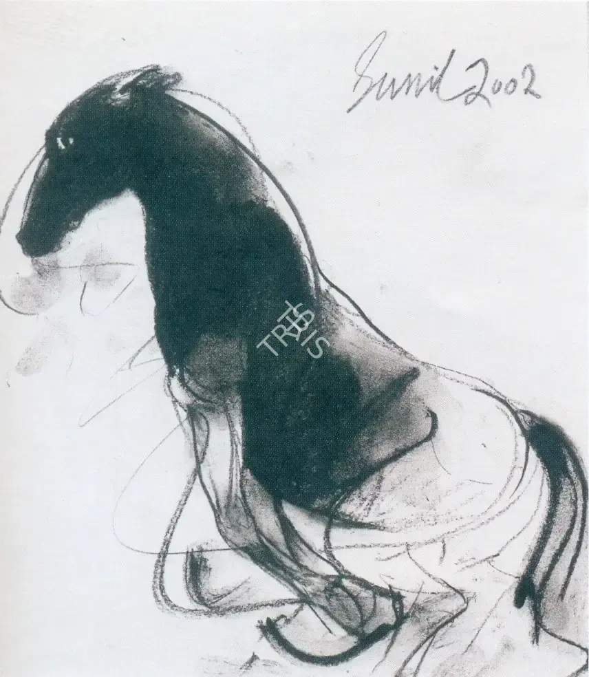 Das, Sunil (Artist). Figure of a horse, 2002 | Drawing