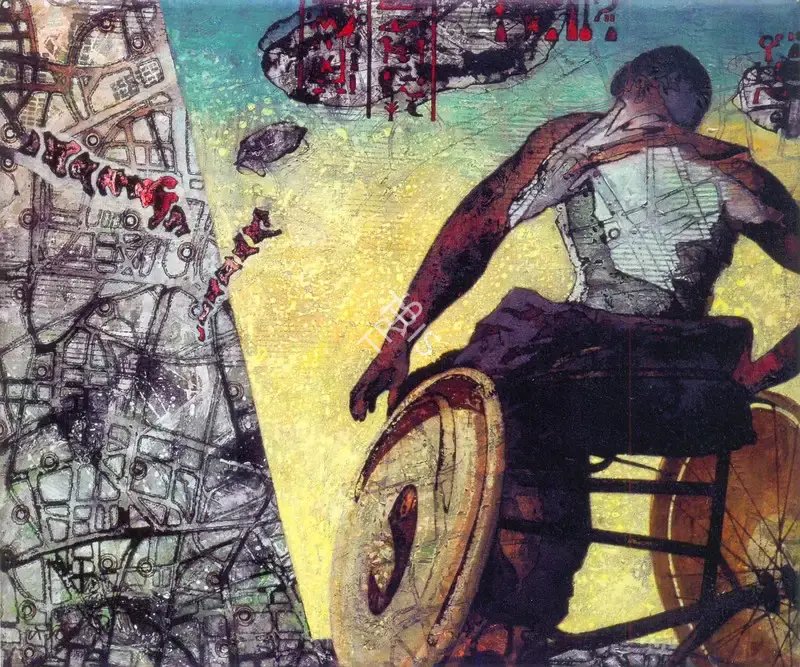 Dutta, Chhatrapati (Artist). The Urban Predicament. Acrylic on Canvas, n.d. | Painting | FineArts | 00576234