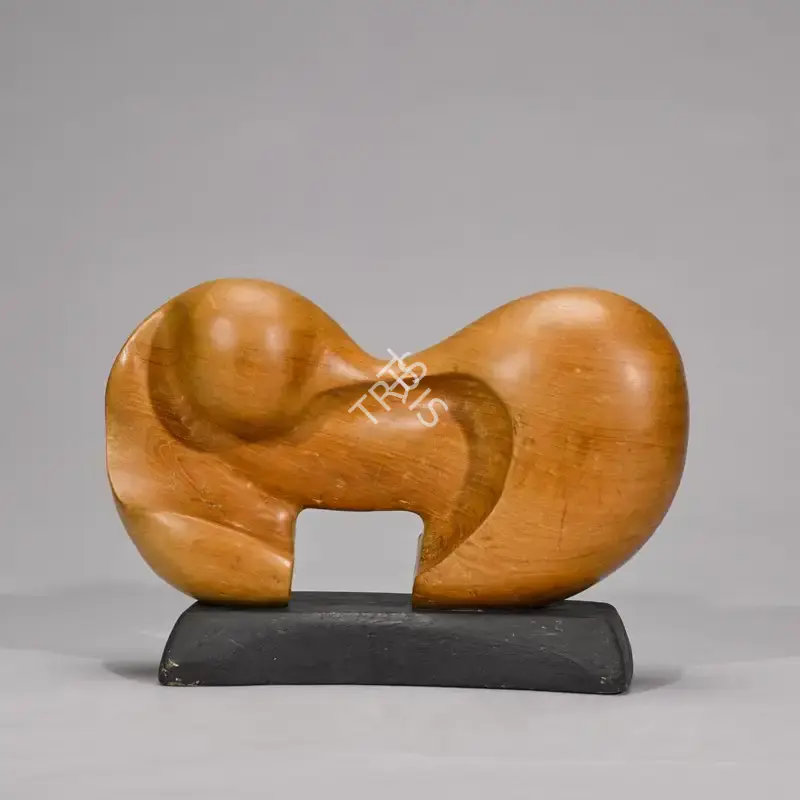 Achary, Appukuttan K. (Artist). Reclining No.2. Wood, c.1981 | Sculpture | FineArts | 00547611