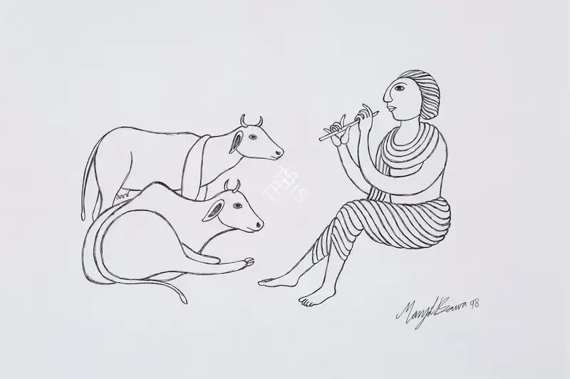 Bawa, Manjit (Artist). Untitled. Pen and ink on paper, 1998 | Drawing | FineArts | 00641991