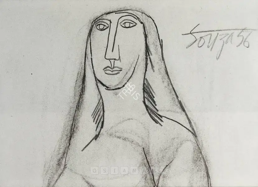Souza, F.N. (Artist). Untitled, 1956 | Drawing