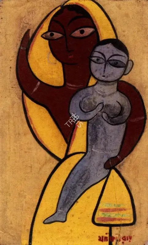 Roy, Jamini (Artist). Mother And Baby Krishna, n.d. | Painting