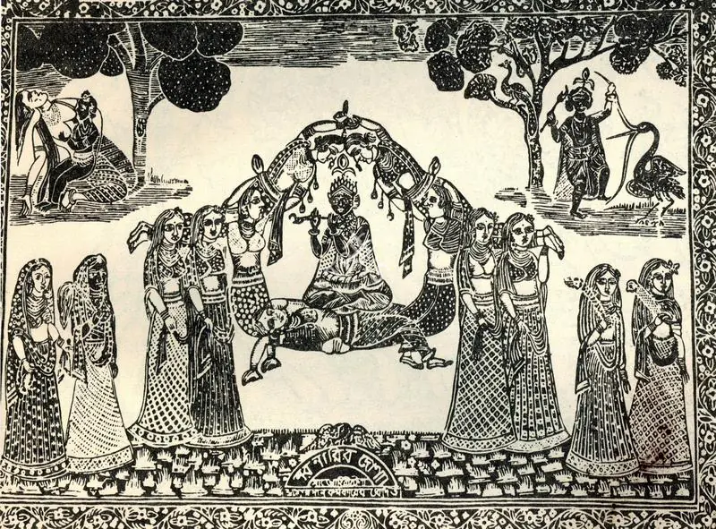Unknown (Artist). Episode from The Life of Krishna, 1980s | Graphic Art