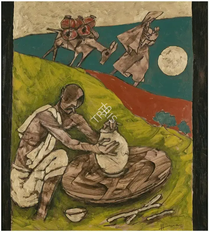Husain, M.F. (Artist). Untitled (Kumbhar), c.1990 | Painting