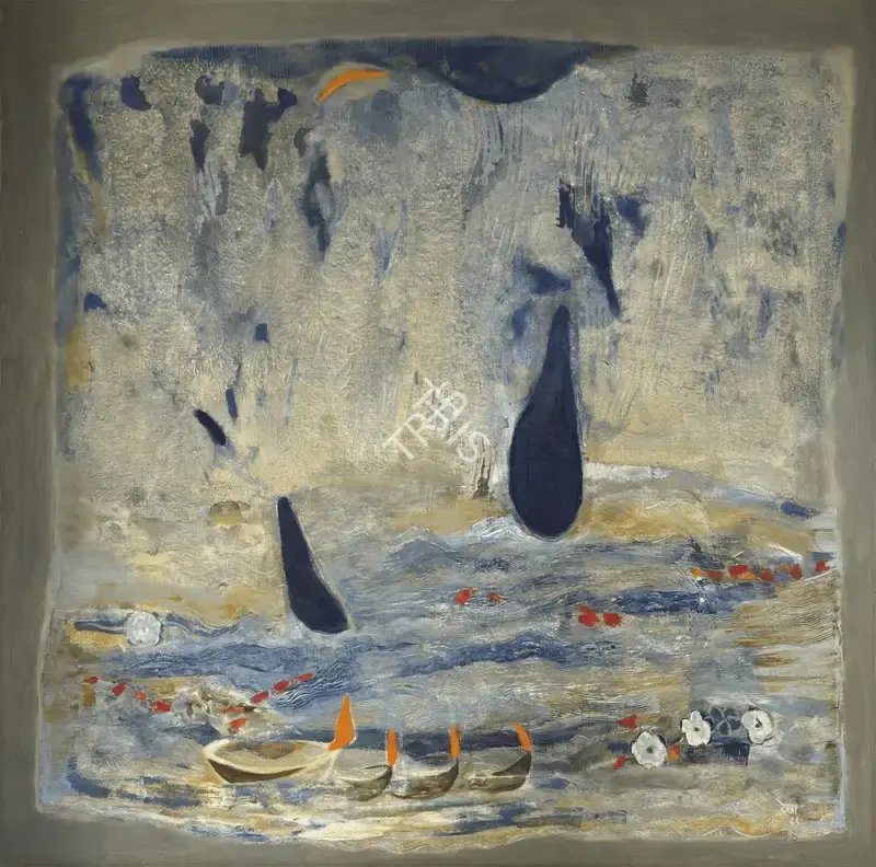 Rao, Rekha (Artist). Rain, 1997 | Painting