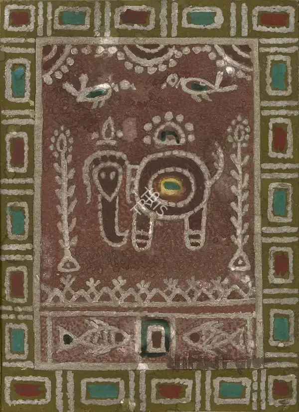 Roy, Jamini (Artist). Untitled (Elephant), n.d. | Painting
