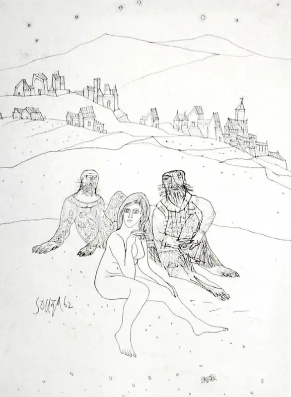 Souza, F.N. (Artist). Untitled, 1962 | Drawing