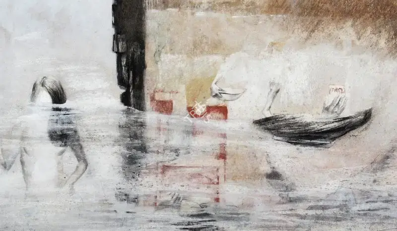 Bhattacharjee, Bikash (Artist). Untitled. Watercolour on paper, 1986 | Painting | FineArts | 00599281