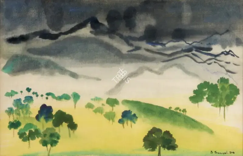 Sanyal, B.C. (Artist). Untitled. Watercolour on paper, 1990 | Painting | FineArts | 00603641