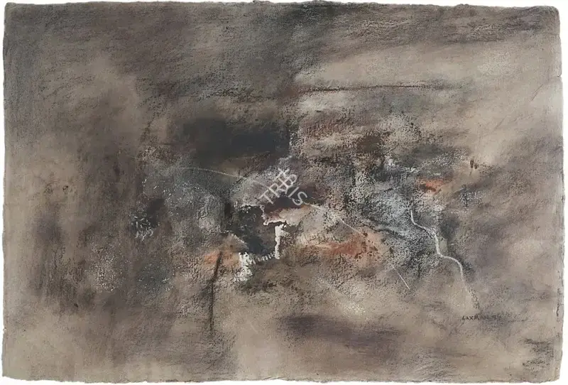Shreshtha, Laxman (Artist). Untitled. Acrylic and pastel on paper, 1994 | Painting | FineArts | 00603642