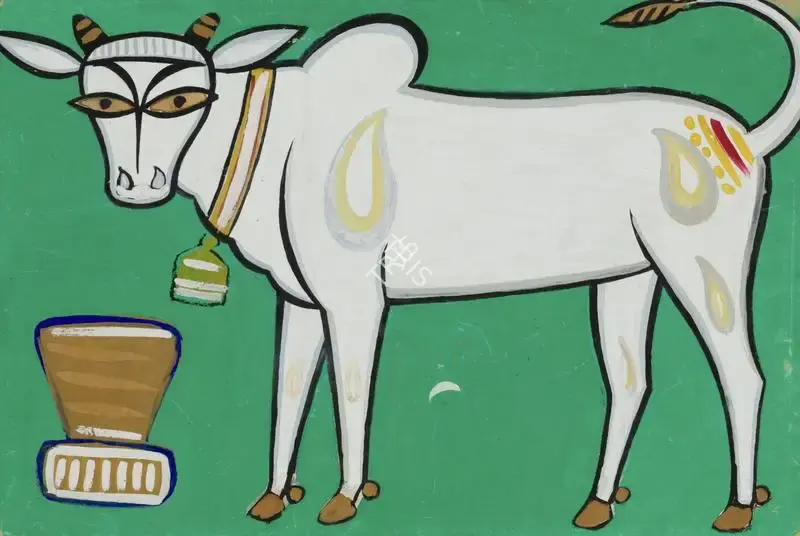 Roy, Jamini (Artist). Untitled (Cow), n.d. | Painting