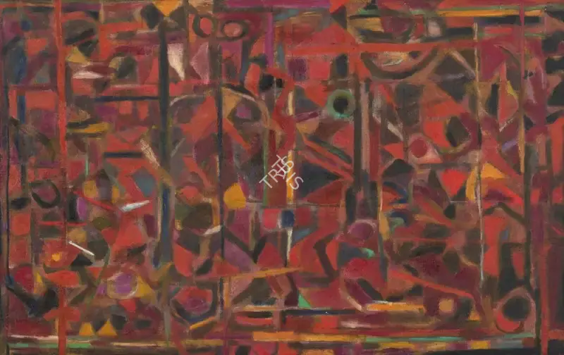 Kudallur, Achutan (Artist). Untitled. Oil on canvas, circa 1980s | Painting | EconomicsArt | 00872951