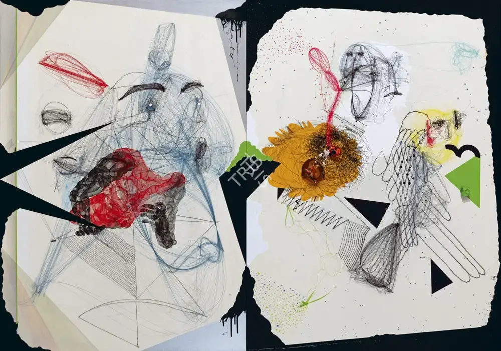 Pande, Aditya (Artist). There's Nothing Out There. Mixed media on canvas, 2019 | Painting | FineArts | 00416234