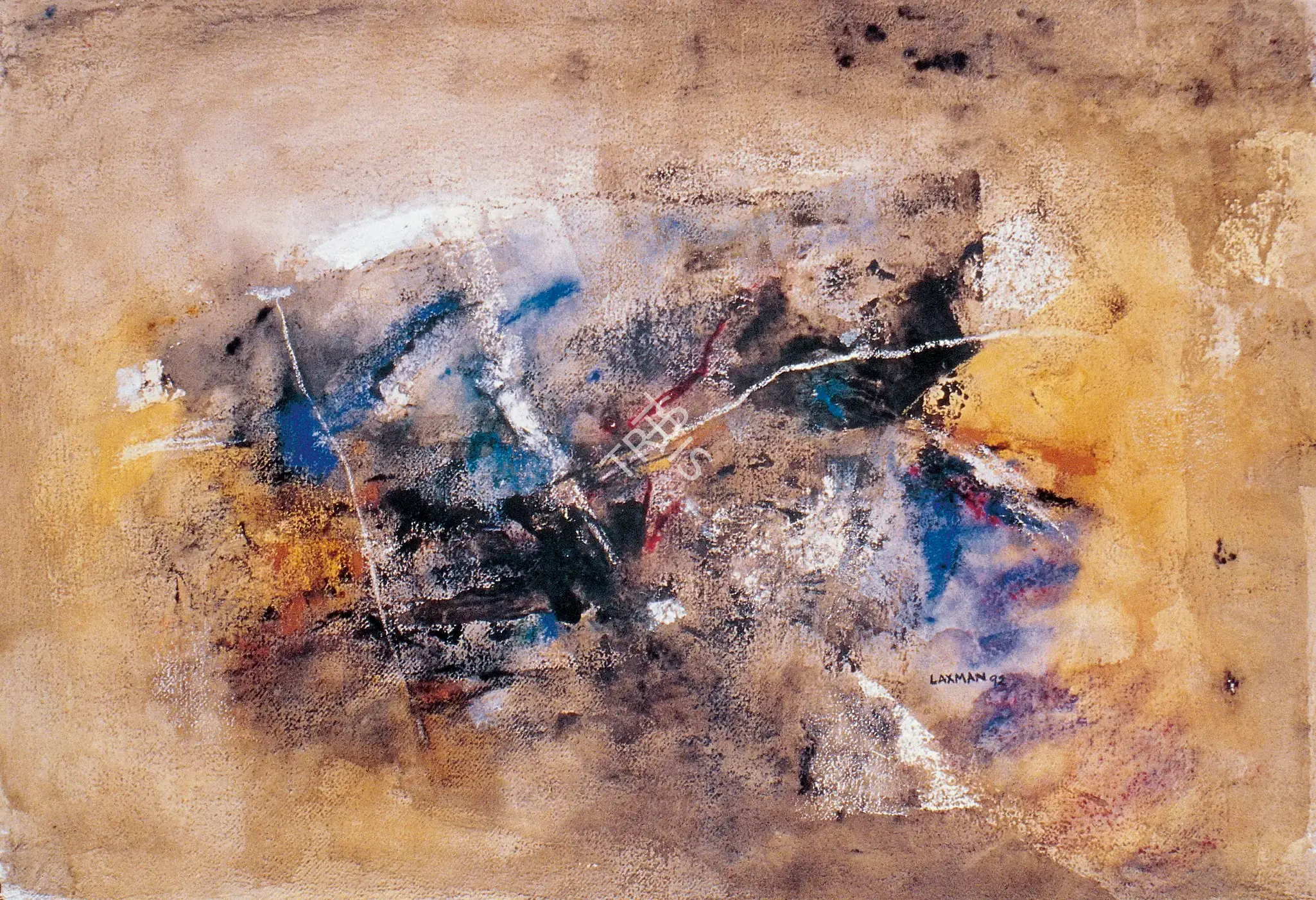Shreshtha, Laxman (Artist). Untitled. Oil on paper, 1992 | Painting | FineArts | 00375837