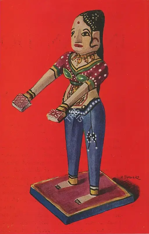 Unknown (Artist). Rajputana Wooen Toy. Wood, n.d. | Marg, April 1951 | Sculpture | FineArts | 00673861