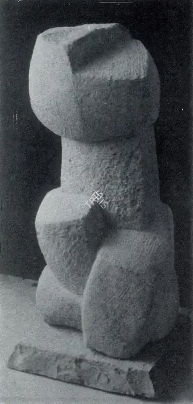 Davierwalla, A.M. (Artist). Seated Figure. Malad Stone, 1960 | Marg, December 1962 | Sculpture | FineArts | 00674884
