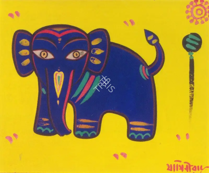 Roy, Jamini (Artist). Untitled (Elephant), n.d. | Painting