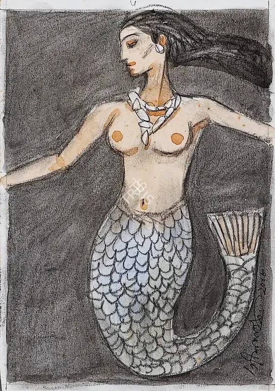 Pyne, Ganesh (Artist). Mermaid, 2008 | Painting