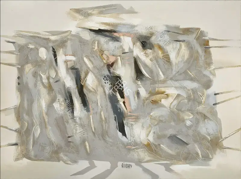 Adivrekar, Gopal S. (Artist). Untitled. Mixed media on canvas, 1999 | Painting | EconomicsArt | 00868360