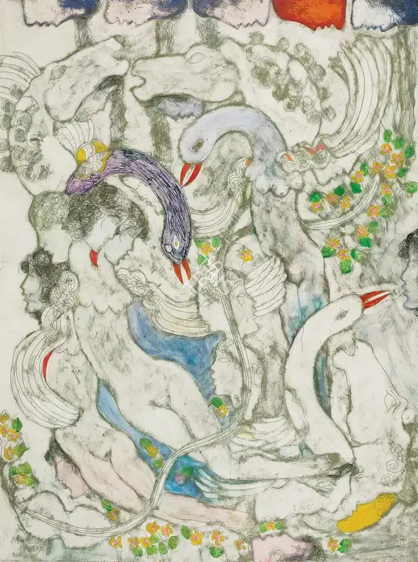 Khemraj, P. (Artist). Asha Hans, 1998 | Painting