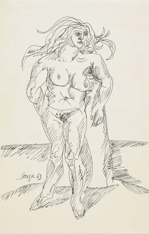 Souza, F.N. (Artist). Untitled, 1963 | Drawing
