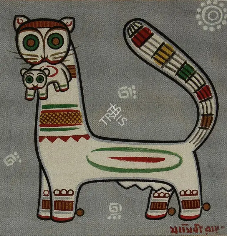 Roy, Jamini (Artist). Untitled (Two Cows), n.d. | Painting