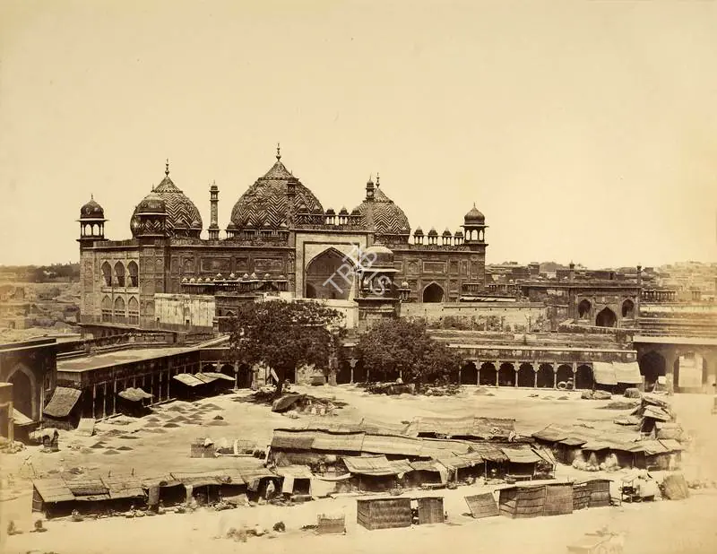 Beato, Felice (Photographer). Jumma Musjid, Agra - India after Mutiny. Albumen print hinged on thin paper, March-April 1858 | Antiquarian Photograph | Photography | 00116266