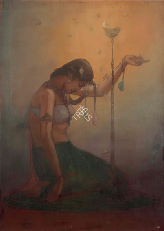 Bukhsh, Ustad Allah (Artist). Flame of Love, c.1930s | Painting