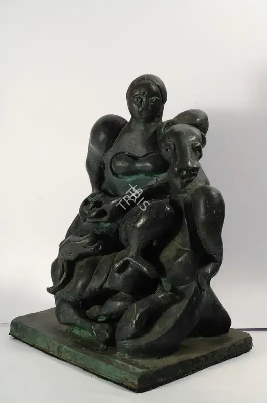 Berkson, Carmel (Artist). Mahisamardini. Bronze, c.2000 | Sculpture | FineArts | 00897305