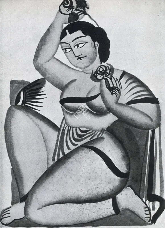 Unknown (Artist). Woman with Roses. c.1900 | Marg, July 1952 | Painting | FineArts | 00674706