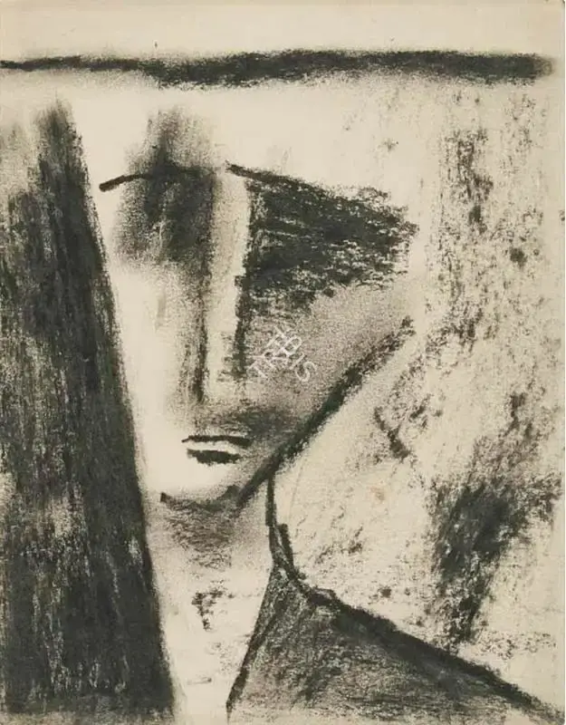 Ramkumar (Artist). Untitled (Head), n.d. | Painting
