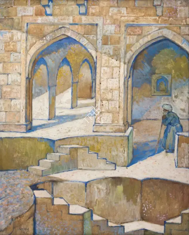 Satwalekar, Madhav (Artist). Untitled. Oil on canvas, 1996 | Painting  | 00868951