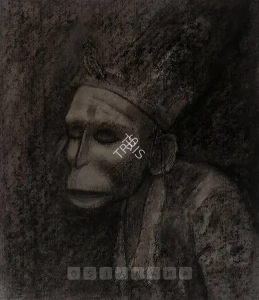 Pyne, Ganesh (Artist). Untitled (Hanuman), 2004 | Drawing