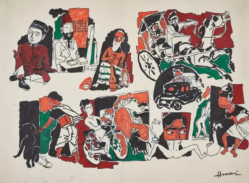 Husain, M.F. (Artist). Autobiography, c.1990s | Painting
