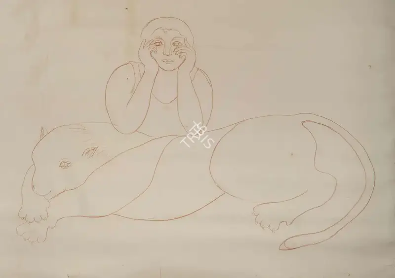 Bawa, Manjit (Artist). Untitled (Bharat), n.d. | Drawing