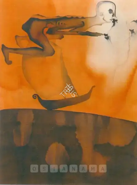 Dodiya, Atul (Artist). Kiss. Watercolour on paper, 2000 | Painting | FineArts | 00600640