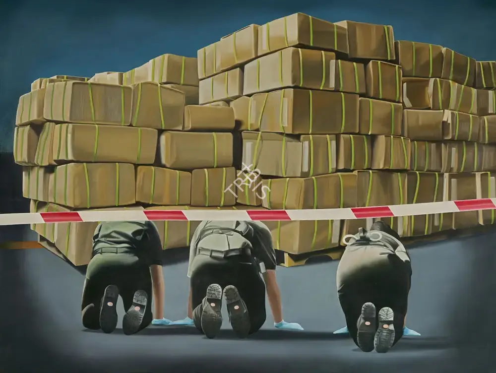 Natesan, Shibu (Artist). Investigation, 2007 | Painting