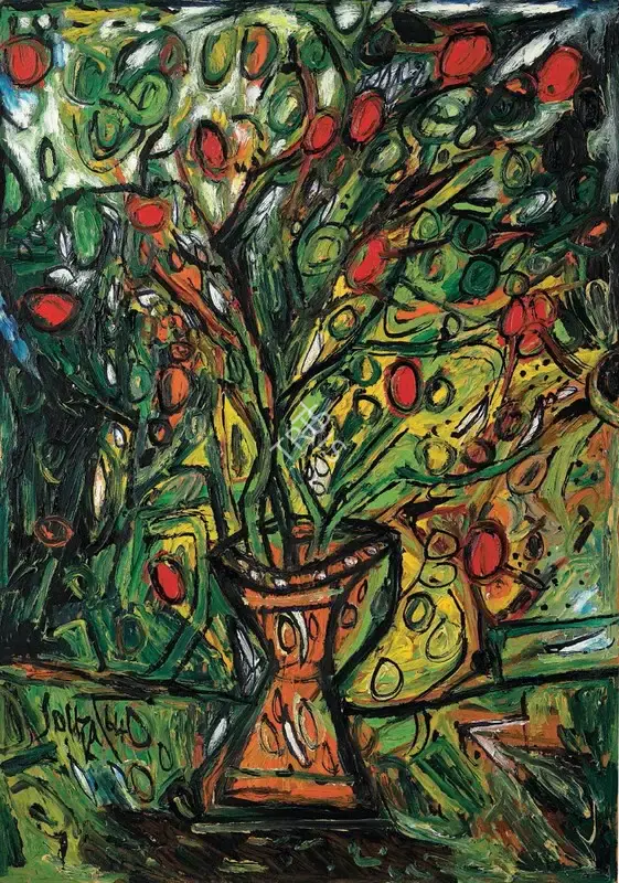 Souza, F.N. (Artist). Untitled (Still Life), 1964 | Painting
