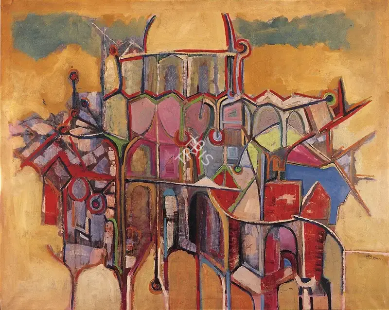 Bakre, S.K. (Artist). Industrialscape, 1965 | Painting