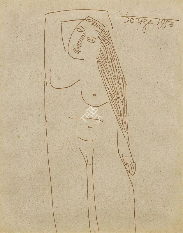 Souza, F.N. (Artist). Untitled, 1956 | Drawing