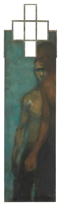 Padwal, Sunil (Artist). Untitled (Two Men), 1999 | Painting