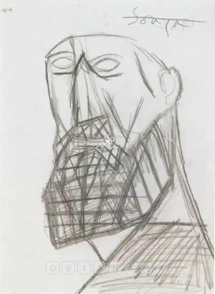 Souza, F.N. (Artist). Untitled, 1952 | Drawing