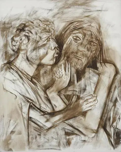 Khanna, Krishen (Artist). The Kiss Of Judas, n.d. | Painting