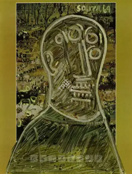 Souza, F.N. (Artist). Untitled (Head Of A Man), 1969 | Painting